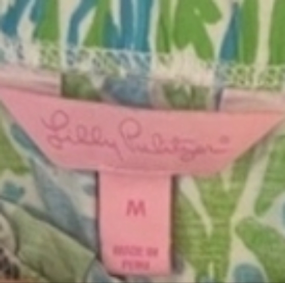 Lilly Pulitzer Strapless Blue and Green Coral Maxi Dress - Picture 6 of 6